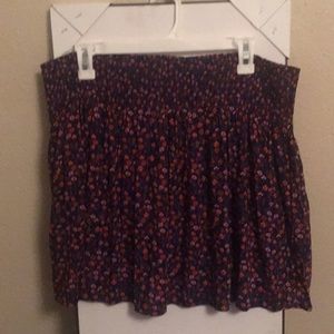 Blue, pink, and purple flower skirt
